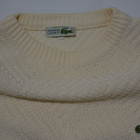 Creme Lacoste Knit Sweater