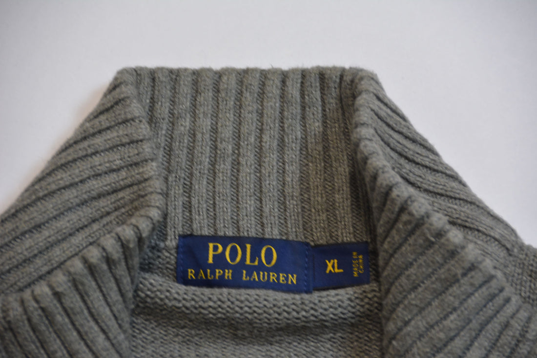 Grey Ralph Lauren 1/4 Zip Sweater