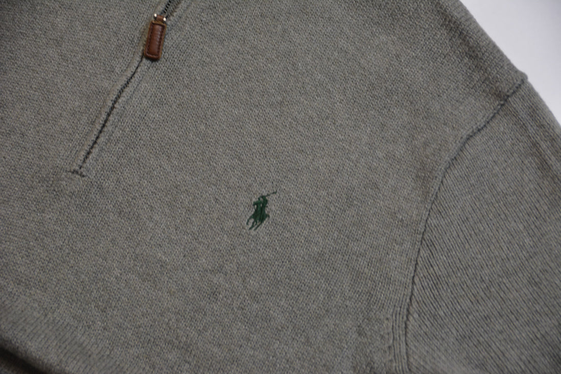 Grey Ralph Lauren 1/4 Zip Sweater