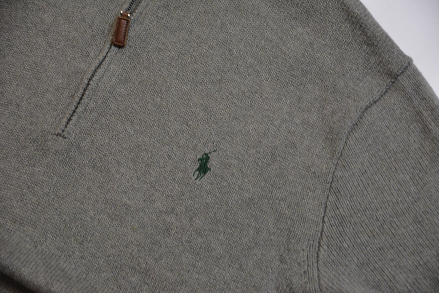 Grey Ralph Lauren 1/4 Zip Sweater