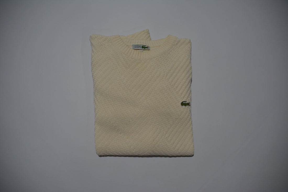 Creme Lacoste Knit Sweater