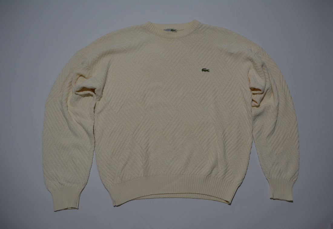 Creme Lacoste Knit Sweater