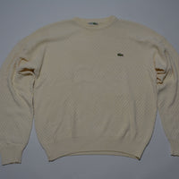 Creme Lacoste Knit Sweater