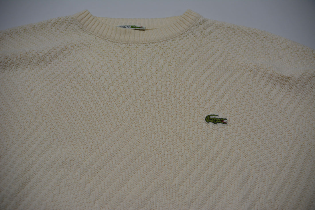 Creme Lacoste Knit Sweater