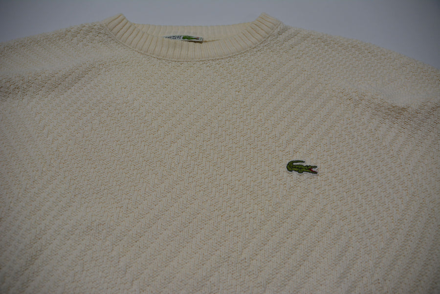 Creme Lacoste Knit Sweater