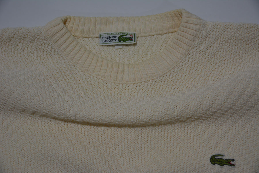 Creme Lacoste Knit Sweater